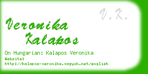 veronika kalapos business card